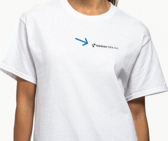 T-shirt d'entreprise avec logo imprimé — vêtement corporatif